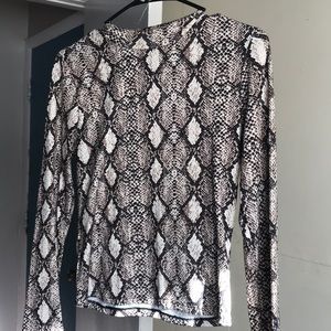 Snake Skin Long Sleeve Top